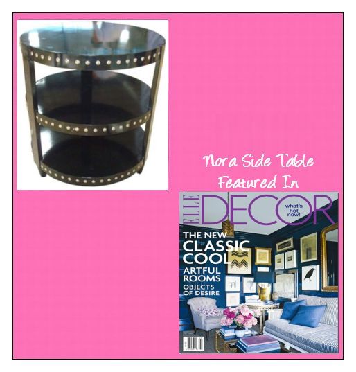 Nora Side Table Black Lacquer